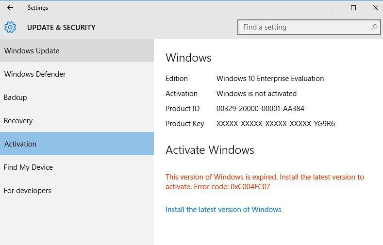 Hướng dẫn chuyển Windows 10 Enterprise Evaluation sang 10 Enterprise